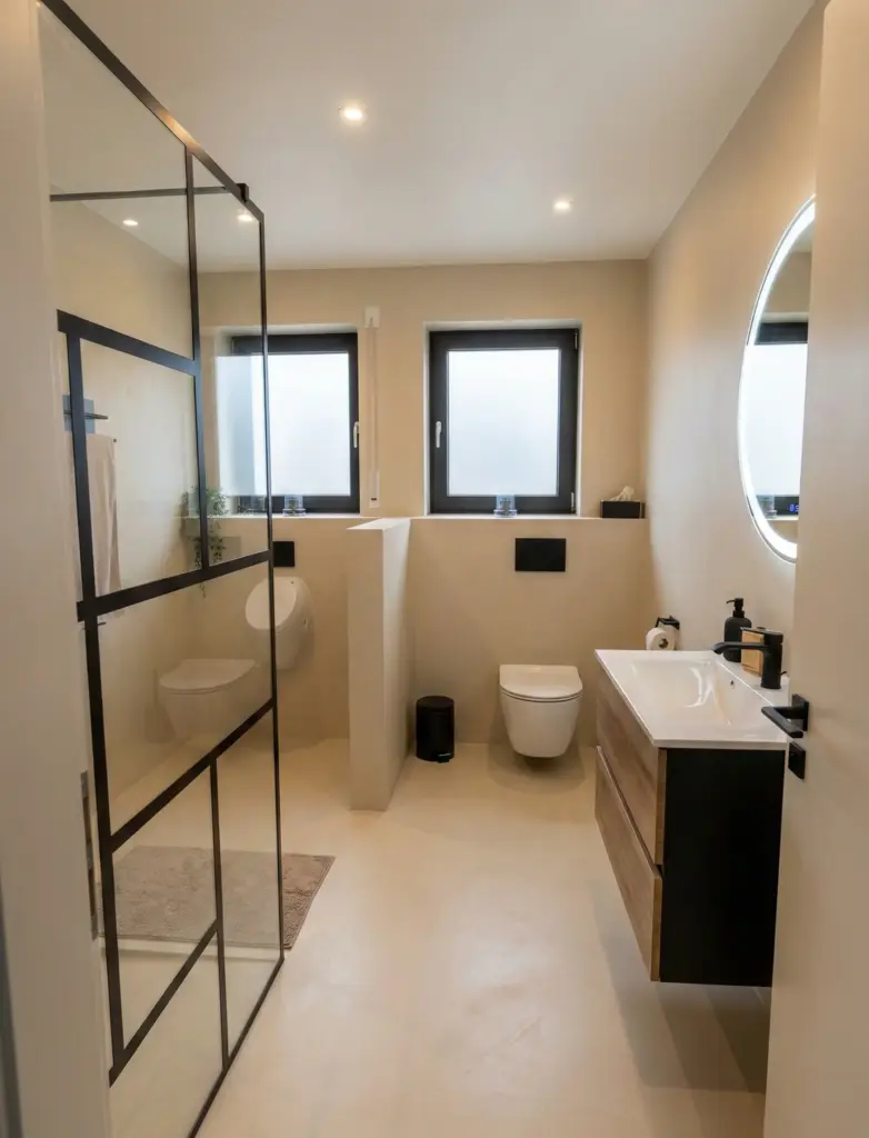 Fugenlose Oberflächen mit Mikrozement im Badezimmer